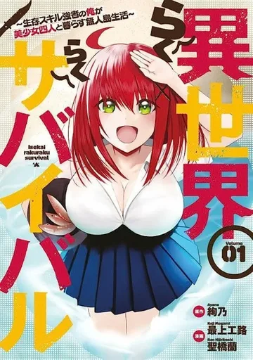 Couverture de Isekai Raku Raku Survival: Seizon Skill Tsuwamono no Ore ga Bishoujo Shiri to Kurasu Mujintou Seikatsu